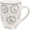 Kubek Clayre & Eef LGCMU 325 ml biało-szara porcelana w stylu wiejskim 12x8x10 cm