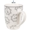 Kubek Clayre & Eef LGCMU 325 ml biało-szara porcelana w stylu wiejskim 12x8x10 cm