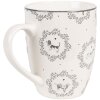 Clayre & Eef LGDMU Kubek Porcelanowy Psy Biały Szary 325 ml styl country