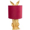 Clayre & Eef 6LMC0099GOVBU Lampa stołowa Rabbit Gold Red Ø 20x43 cm E27 60W