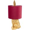 Clayre & Eef 6LMC0099GOVBU Lampa stołowa Rabbit Gold Red Ø 20x43 cm E27 60W