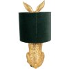 Clayre & Eef 6LMC0099GOVGR Lampa stołowa Rabbit Design Gold Green Ø 20x43 cm E27