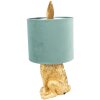 Clayre & Eef 6LMC0099GOVLGR Lampa stołowa Rabbit Gold Green Ø 20x43 cm E27 60W