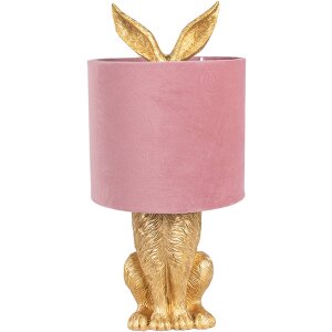 Clayre & Eef 6LMC0099GOVP Lampa stołowa Rabbit Gold...