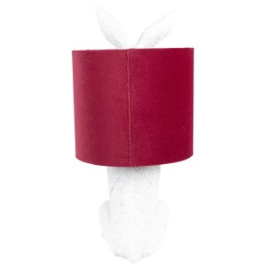 Clayre & Eef 6LMC0099WVBU Lampa stołowa Rabbit White Red Ø 20x43 cm E27 60W