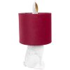 Clayre & Eef 6LMC0099WVBU Lampa stołowa Rabbit White Red Ø 20x43 cm E27 60W