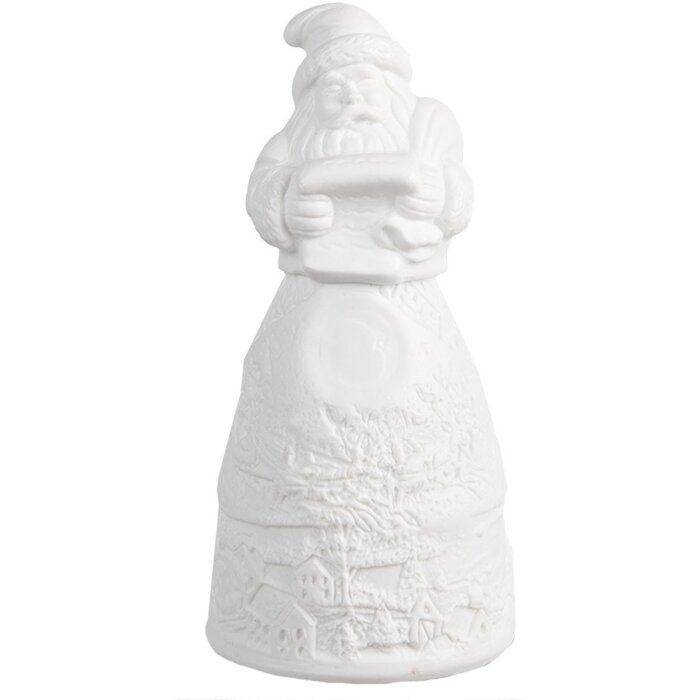 Clayre & Eef 6CE1749 LED Father Christmas Porcelana biała Ø 5x11 cm