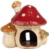 Clayre & Eef 6CE1876 Pojemnik na podgrzewacze House Beige Red 17x12x16 cm