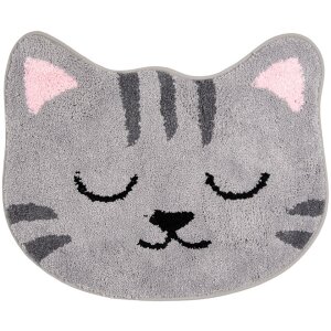 Clayre & Eef BM0012 Mata do kąpieli Cat Grey 60x50 cm