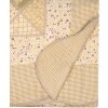 Clayre & Eef Q198.060 Narzuta na łóżko 180x250cm z poszewką na poduszkę Patchwork Beige