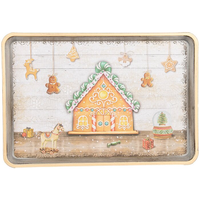 Clayre & Eef 65751 Taca Gingerbread House Design 32x22x2 cm