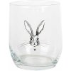 Clayre & Eef RUBGL0001 Szklanka do napojów Rabbit Transparent Ø 8x9 cm 300 ml