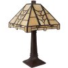 LumiLamp 5LL-5450 Lampa stołowa Tiffany 23x23x38 cm E14 max 40W beżowa