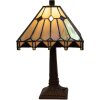 LumiLamp 5LL-5452 Lampa stołowa Tiffany Beige 23x23x38 cm E14 1x40W