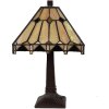 LumiLamp 5LL-5452 Lampa stołowa Tiffany Beige 23x23x38 cm E14 1x40W