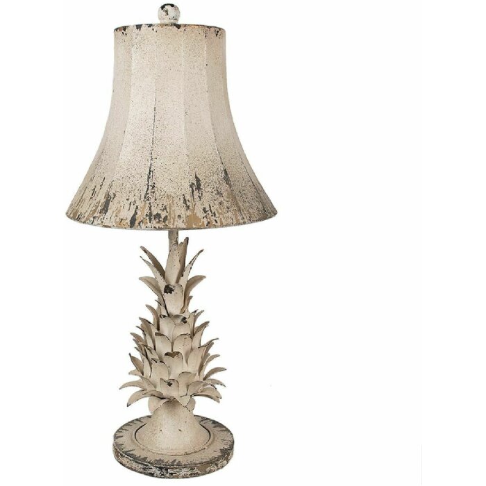 Clayre & Eef 6LMC0093 Lampa stołowa Antique Beige Ø 30x64 cm E27 max 60W