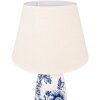 Clayre & Eef 6LMC0098 Lampa stołowa Country Style Ø28x49 cm Ceramiczna podstawa Niebieski Biały