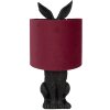 Clayre & Eef 6LMC0099ZVBU Lampa stołowa Rabbit Black Red Ø 20x43 cm E27