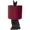 Clayre & Eef 6LMC0099ZVBU Lampa stołowa Rabbit Black Red Ø 20x43 cm E27