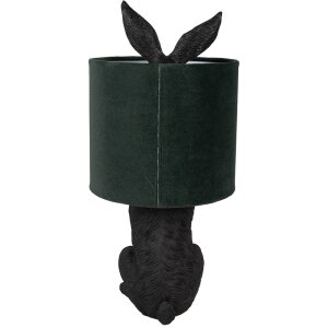 Clayre & Eef 6LMC0099ZVGR Lampa stołowa Rabbit Black Green Ø20x43 cm E27 60W