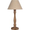 Clayre & Eef 6LMC0105 Lampa stołowa Drewno Tkanina Brązowy Beż Ø26x50 cm E27/max 40W