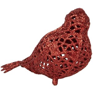 Clayre & Eef 65779 Dekoracja Bird Red 16x6x6 cm Styl...