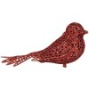 Clayre & Eef 65779 Dekoracja Bird Red 16x6x6 cm Styl wiejski