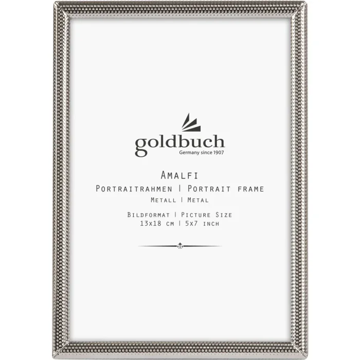 Goldbuch Amalfi Ramka Portretowa Metalowa 13x18 cm Srebrna