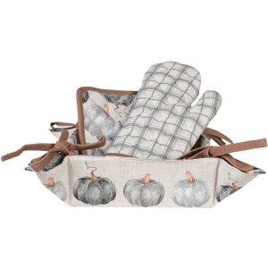 Clayre & Eef CSP47 Koszyk na chleb Pumpkin Design 35x35x8 cm