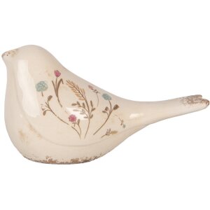 Clayre & Eef 6CE1952L Dekoracja Bird Ceramic Beige...