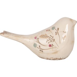 Clayre & Eef 6CE1952L Dekoracja Bird Ceramic Beige...