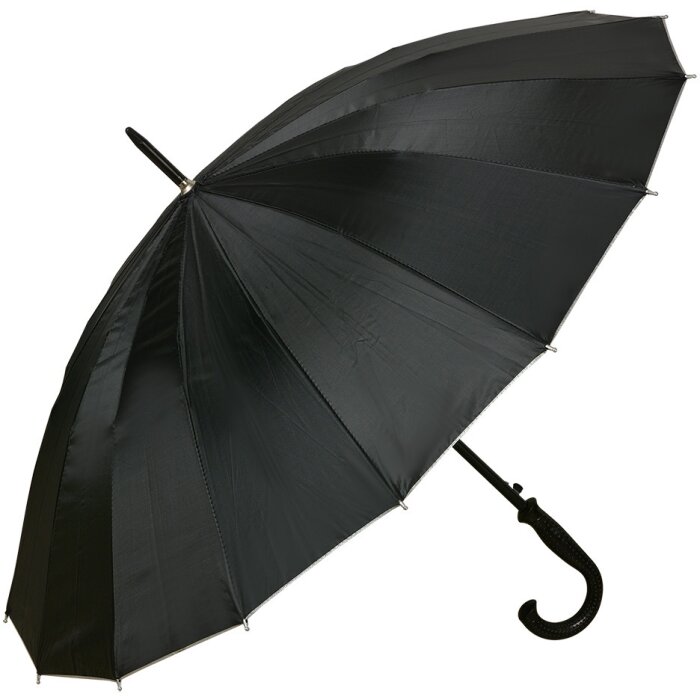 Juleeze JZUM0086 Parasol czarny Ø 100 cm ergonomiczny uchwyt poliester