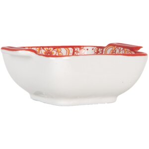 Clayre & Eef 6CEBO0186 Miska ceramiczna White Red...