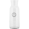 Clayre & Eef BHSGL0003 Karafka szklana przezroczysta Smiley 1000 ml Ø 9x25 cm