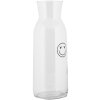 Clayre & Eef BHSGL0003 Karafka szklana przezroczysta Smiley 1000 ml Ø 9x25 cm