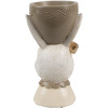 Clayre & Eef 6PR4402 Eggcup Rabbit Beige Brown Country style 7x7x12 cm