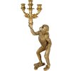 Clayre & Eef 5PR0145 Świecznik Monkey w kolorze złotym 30x22x60 cm