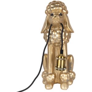 Clayre & Eef 6LMP793 Lampa stołowa Poodle Gold...