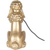 Clayre & Eef 6LMP793 Lampa stołowa Poodle Gold 27x16x38 cm E27 60W