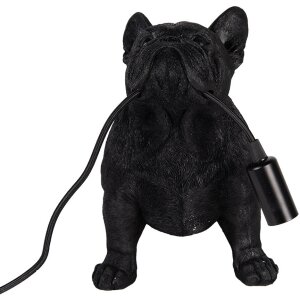 Clayre & Eef 6LMP794 Lampa stołowa Bulldog Black...