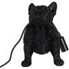 Clayre & Eef 6LMP794 Lampa stołowa Bulldog Black 35x19x28 cm E14 40W