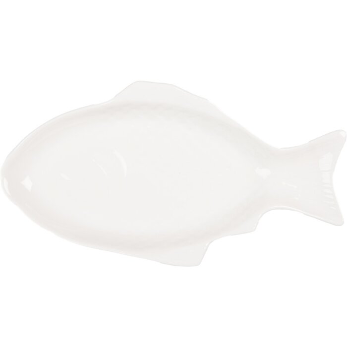 Clayre & Eef 6CEBO0199L Miska Fish White 48x26x5 cm 925 ml