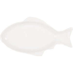 Clayre & Eef 6CEBO0199L Miska Fish White 48x26x5 cm...