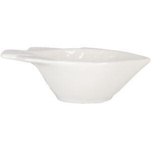 Clayre & Eef 6CEBO0205S Miska ceramiczna biała 9x6x3 cm 25 ml