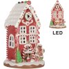 Clayre & Eef 66031 Domek dekoracyjny z diodami LED 14x14x22 cm Domek świąteczny