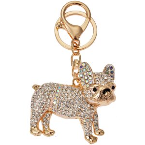 Juleeze JZKC0166 Brelok do kluczy Bulldog Gold Strass...