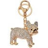 Juleeze JZKC0166 Brelok do kluczy Bulldog Gold Strass 5x2x6 cm