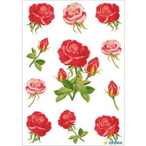 Etykiety dekoracyjne decor roses 3 arkusze