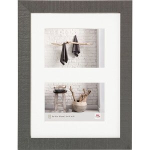 Walther Wooden Gallery Frame Home 2 Photos 10x15 cm Grey