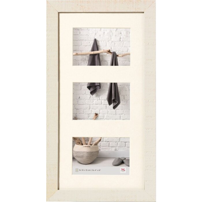 Walther Gallery Frame Home 3 Photos 15x20 cm cream white